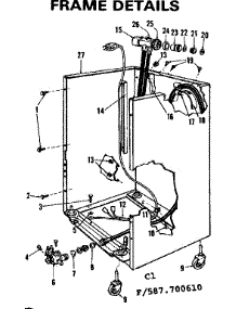 Frame Details parts for Kenmore Dishwasher 587.700610 (587700610, 587 700610) from AppliancePartsPros.com