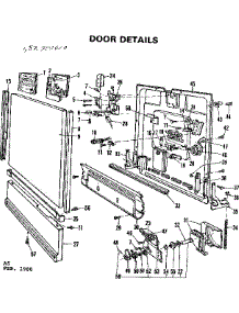 Door Details parts for Kenmore Dishwasher 587.700610 (587700610, 587 700610) from AppliancePartsPros.com