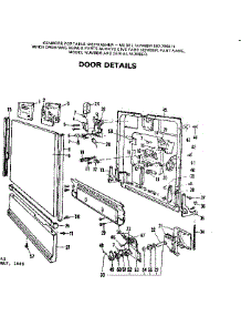 Door Details parts for Kenmore Dishwasher 587.700611 (587700611, 587 700611) from AppliancePartsPros.com