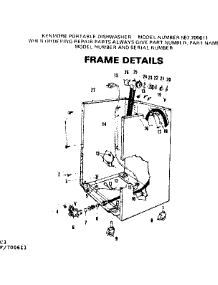Frame Details parts for Kenmore Dishwasher 587.700611 (587700611, 587 700611) from AppliancePartsPros.com