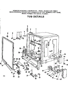 Tub Details parts for Kenmore Dishwasher 587.700613 (587700613, 587 700613) from AppliancePartsPros.com