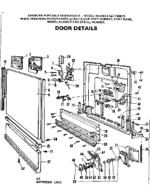 Door Details parts for Kenmore Dishwasher 587.700613 (587700613, 587 700613) from AppliancePartsPros.com