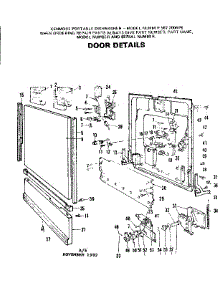 Door Details parts for Kenmore Dishwasher 587.700614 (587700614, 587 700614) from AppliancePartsPros.com