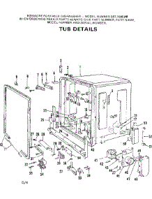 Tub Details parts for Kenmore Dishwasher 587.700614 (587700614, 587 700614) from AppliancePartsPros.com