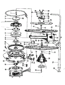 Motor, Heater, And Spray Arm Details parts for Kenmore Dishwasher 587.700710 (587700710, 587 700710) from AppliancePartsPros.com