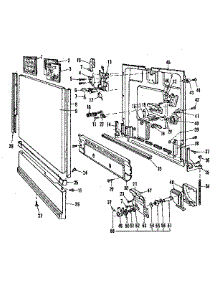 Door Details parts for Kenmore Dishwasher 587.700710 (587700710, 587 700710) from AppliancePartsPros.com