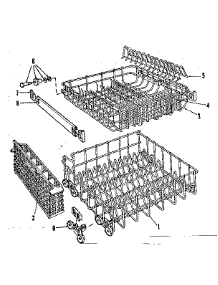 Rack Assembly parts for Kenmore Dishwasher 587.700712 (587700712, 587 700712) from AppliancePartsPros.com