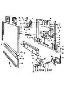 Door Details parts for Kenmore Dishwasher 587.700712 (587700712, 587 700712) from AppliancePartsPros.com
