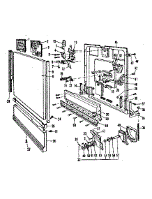 Door Details parts for Kenmore Dishwasher 587.700713 (587700713, 587 700713) from AppliancePartsPros.com