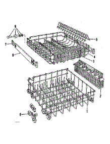 Rack Assembly parts for Kenmore Dishwasher 587.700714 (587700714, 587 700714) from AppliancePartsPros.com