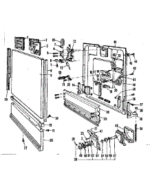 Door Details parts for Kenmore Dishwasher 587.700714 (587700714, 587 700714) from AppliancePartsPros.com