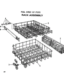 Rack Assembly parts for Kenmore Dishwasher 587.701001 (587701001, 587 701001) from AppliancePartsPros.com