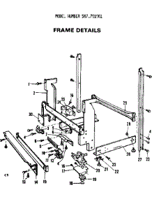 Frame Details parts for Kenmore Dishwasher 587.701001 (587701001, 587 701001) from AppliancePartsPros.com