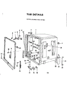 Tub Assembly parts for Kenmore Dishwasher 587.701003 (587701003, 587 701003) from AppliancePartsPros.com