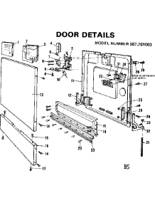 Door parts for Kenmore Dishwasher 587.701003 (587701003, 587 701003) from AppliancePartsPros.com