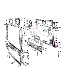 Door Details parts for Kenmore Dishwasher 587.701103 (587701103, 587 701103) from AppliancePartsPros.com