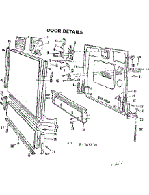 Door Details parts for Kenmore Dishwasher 587.701200 (587701200, 587 701200) from AppliancePartsPros.com