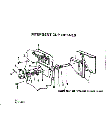 Detergent Cup Details parts for Kenmore Dishwasher 587.701200 (587701200, 587 701200) from AppliancePartsPros.com