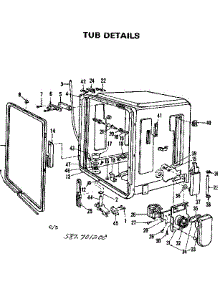 Tub Details parts for Kenmore Dishwasher 587.701200 (587701200, 587 701200) from AppliancePartsPros.com