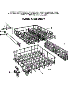 Rack Assembly parts for Kenmore Dishwasher 587.701201 (587701201, 587 701201) from AppliancePartsPros.com