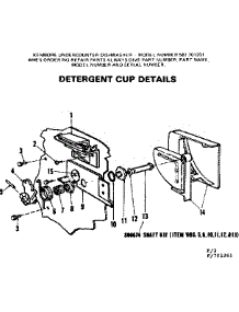 Detergent Cup Details parts for Kenmore Dishwasher 587.701201 (587701201, 587 701201) from AppliancePartsPros.com