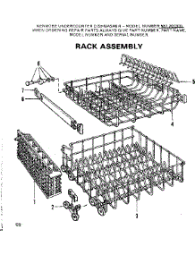 Rack Assembly parts for Kenmore Dishwasher 587.701300 (587701300, 587 701300) from AppliancePartsPros.com