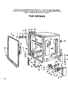 Tub Details parts for Kenmore Dishwasher 587.701300 (587701300, 587 701300) from AppliancePartsPros.com