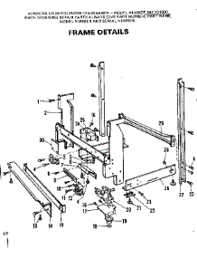 Frame Details parts for Kenmore Dishwasher 587.701300 (587701300, 587 701300) from AppliancePartsPros.com