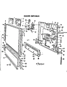 Door Details parts for Kenmore Dishwasher 587.701300 (587701300, 587 701300) from AppliancePartsPros.com