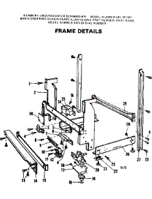 Frame Details parts for Kenmore Dishwasher 587.701301 (587701301, 587 701301) from AppliancePartsPros.com