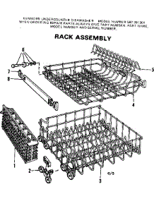 Rack Assembly parts for Kenmore Dishwasher 587.701301 (587701301, 587 701301) from AppliancePartsPros.com
