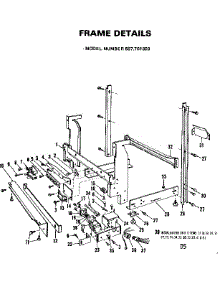 Frame parts for Kenmore Dishwasher 587.701303 (587701303, 587 701303) from AppliancePartsPros.com