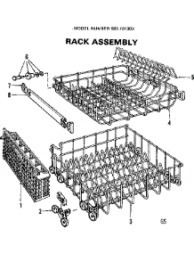 Rack Assemblies parts for Kenmore Dishwasher 587.701303 (587701303, 587 701303) from AppliancePartsPros.com