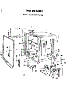 Tub Assembly parts for Kenmore Dishwasher 587.701303 (587701303, 587 701303) from AppliancePartsPros.com