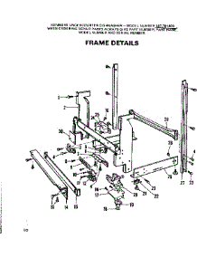 Frame Details parts for Kenmore Dishwasher 587.701400 (587701400, 587 701400) from AppliancePartsPros.com