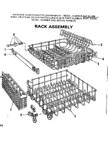 Rack Assembly parts for Kenmore Dishwasher 587.701400 (587701400, 587 701400) from AppliancePartsPros.com