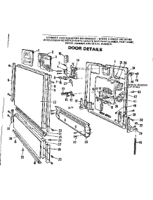 Door Details parts for Kenmore Dishwasher 587.701401 (587701401, 587 701401) from AppliancePartsPros.com