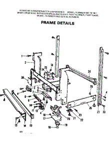Frame Details parts for Kenmore Dishwasher 587.701401 (587701401, 587 701401) from AppliancePartsPros.com