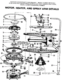 Motor Heater And Spray Arm Details parts for Kenmore Dishwasher 587.701401 (587701401, 587 701401) from AppliancePartsPros.com