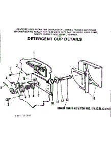 Detergent Cup parts for Kenmore Dishwasher 587.701403 (587701403, 587 701403) from AppliancePartsPros.com