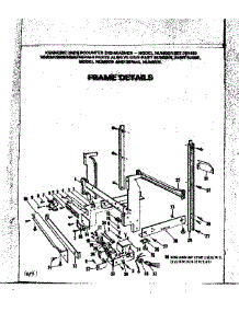 Frame parts for Kenmore Dishwasher 587.701403 (587701403, 587 701403) from AppliancePartsPros.com