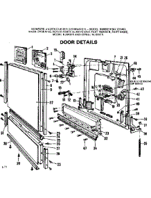 Door parts for Kenmore Dishwasher 587.701403 (587701403, 587 701403) from AppliancePartsPros.com