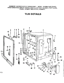 Tub Assembly parts for Kenmore Dishwasher 587.701403 (587701403, 587 701403) from AppliancePartsPros.com