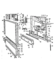 Door Details parts for Kenmore Dishwasher 587.701500 (587701500, 587 701500) from AppliancePartsPros.com