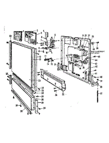Door Details parts for Kenmore Dishwasher 587.701501 (587701501, 587 701501) from AppliancePartsPros.com