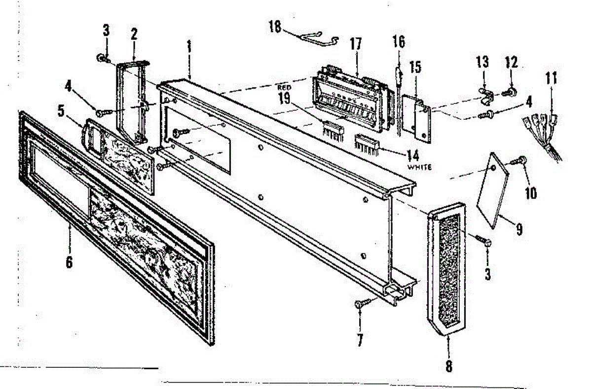 Parts for Kenmore 587.701502 (587701502, 587 701502): Control Panel ...