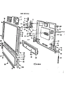 Door Details parts for Kenmore Dishwasher 587.701800 (587701800, 587 701800) from AppliancePartsPros.com