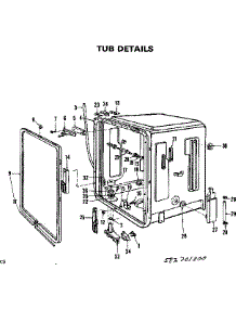 Tub Details parts for Kenmore Dishwasher 587.701800 (587701800, 587 701800) from AppliancePartsPros.com