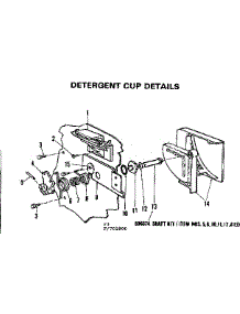 Detergent Cup Details parts for Kenmore Dishwasher 587.701800 (587701800, 587 701800) from AppliancePartsPros.com