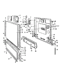 Door Details parts for Kenmore Dishwasher 587.701801 (587701801, 587 701801) from AppliancePartsPros.com